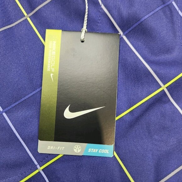 Womens Nike Dri Fit size 14 Tour Performance Plaid Flat Front Golf Shorts NEW - Picture 9 of 11